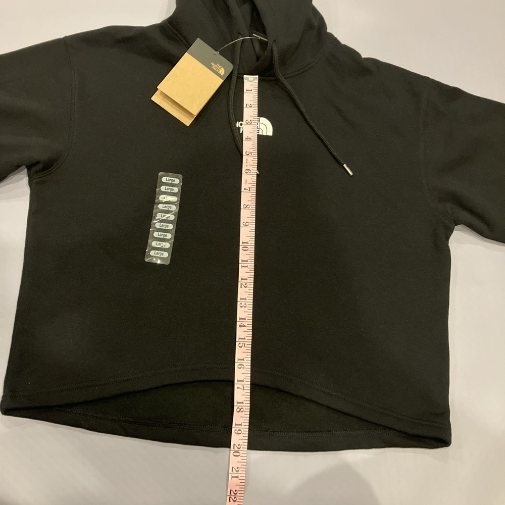 The North Face Womens Evolution Hi Lo Hoodie L Sweatshirt Black Gym Athletic NWT - Picture 8 of 12
